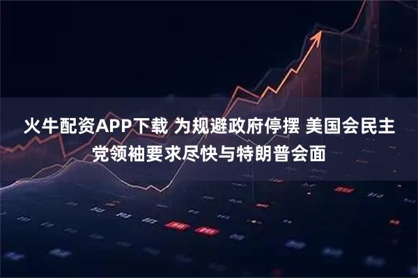 火牛配资APP下载 为规避政府停摆 美国会民主党领袖要求尽快与特朗普会面